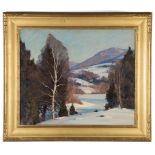 Emile Albert Gruppe (American, 1896–1978) New England Winter Scene.Signed lower left. Oil on canvas.