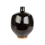 William Marshall, (English, 1923-2007) Brown Temmoku Glazed Stoneware Jar.c. 1972.Ht. 13" Dia. 8 1/