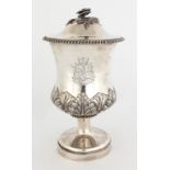 John and Edward Terry, London, Sterling Silver Covered Vase.21 ozt.Ht. 10 1/2" Dia. 5 1/2".Online