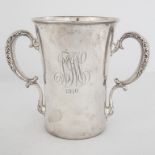 Whiting Sterling Silver Handled Vase.Monogrammed. 22 ozt.Ht. 7 1/2" Max. W 9 1/2".Online bidding