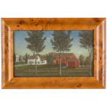 Landscape of the Wyckoff Homestead.c. 1852. Rt. 2, Narivino, NY. Oil on canvas.No inpaint or