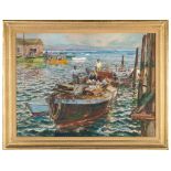 John Whorf (American, 1903-1959) "Provincetown Harbor".Signed lower right, John Whorf. Watercolor.No