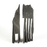 Livio Saganic (Born 1950) Slate Sculptures.c. 1982.Max. Ht. 16 1/2" W 6".Purchased directly from the