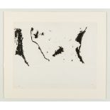 Alberto Burri (Italian, 1915-1995) "Bianco I".Signed lower right in pencil, Burri. Edition 81/90.