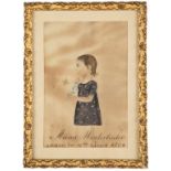 Attr. to Jacob Mantel, Silhouette of Anna Hinterleider.c. 1804. Watercolor.Toning to paper.7 1/2"