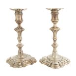 Fine John Cafe, London, Sterling Silver Candlesticks.c. 1752. Crested. 31 ozt.Ht. 8".Online