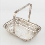 Chinese Export Silver Basket.c.J. & Co. 1.4 ozt.Ht. 6 1/2" W 7 1/2".Online bidding available: