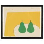 William Scott (Irish/English, 1913-1989) Two Green Pears.Signed upper left, W. Scott 1974. 51/75.