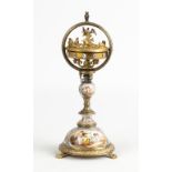 Fine Viennese Annular Clock with Enameled Decoration.