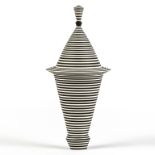 Roseline Delisle (Canadian, born 1952) Porcelain Vessel With Stripes.