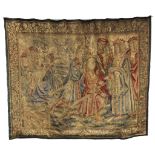Large Tapestry Depicting Court Figures.Late 19th/Early 20th century. 6' 7" x 7' 9".Estate of Mr. and