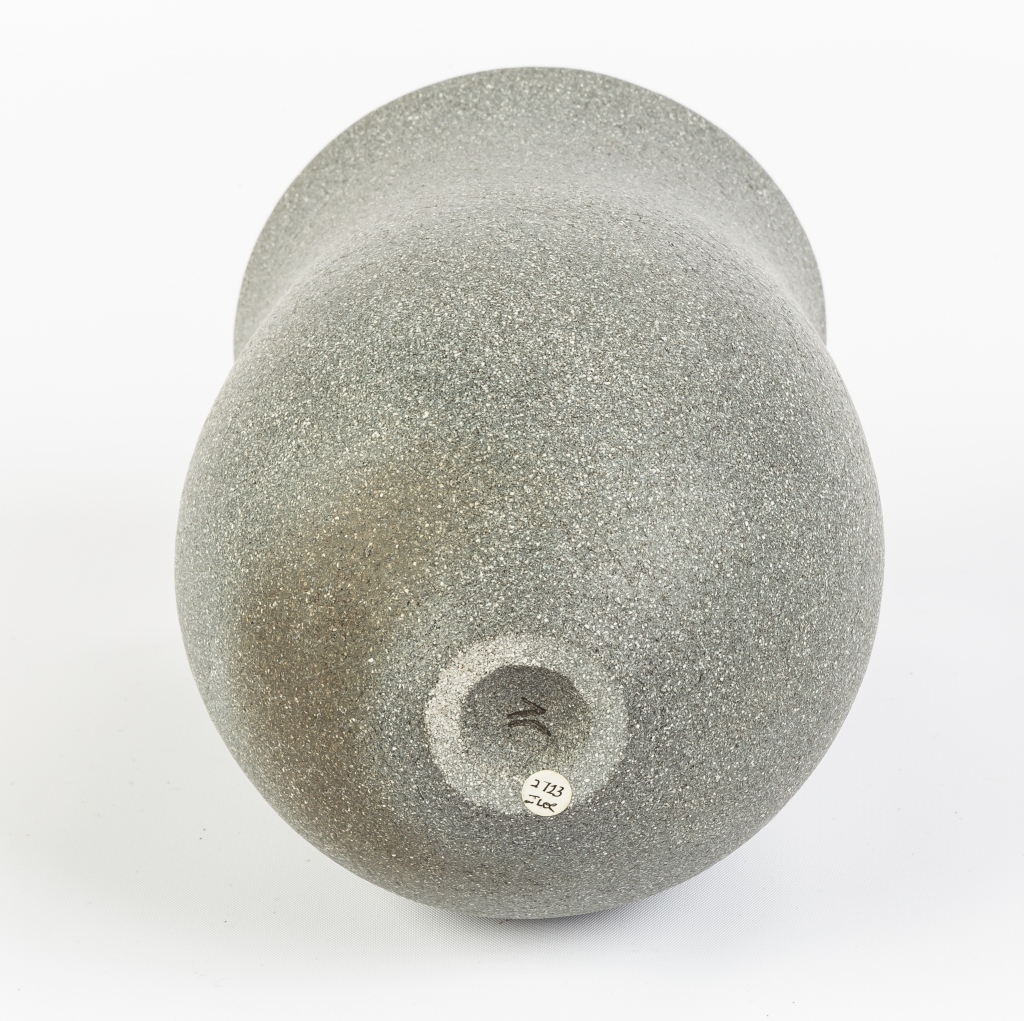 Jennifer Lee (British, B. 1956) Balanced Trace.Signed. Slate blue stoneware pot.No repairs or - Image 2 of 2