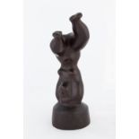 Chaim Gross (American, 1904-1991) "Acrobat".Signed Chaim Gross. Carved wood sculpture.Original