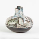 Lidya Buzio (American, 1948-2014) Rooftop Vessel.c. 1984. Signed. No repairs or damage.Ht. 11"