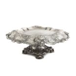 Gorham Sterling Silver Footed Centerpiece.Made for Charles Schwab. Martele styling, detailed casting