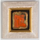 Angel Botello (Puerto Rican, 1913-1986) Nude.Signed lower right, Botello. Oil on board.No