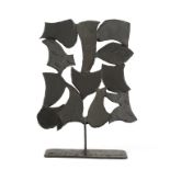 David Hayes (American, 1931-2013) Sculptural Screen.Signed Hayes and dated 1996. Steel.Ht. 19" W 14"