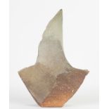Yasuhisa Kohyama (Japanese, Born 1936) Triangular Ceramic Vessel.c. 2007. Ht. 17" W 12".Anita
