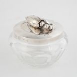 Georg Jensen Sterling Silver and Baccarat Crystal Marmalade Jar.Signed and numbered 2c. Ht. 3"