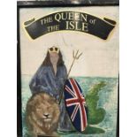 The queen of the isle, fox taverns pub sign.