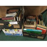 A large collection of books in three boxes. Some vintage hardback book included.