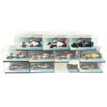 11 x Minichamps 1/43 scale Takuma Sato Collection models: No.'s 1- 9 and No.11 & No.13. M and boxed.