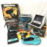 Vintage gaming: Tomy Tron Grandstand; Firefox F-7 Grandstand; Munchman Grandstand; Bambino Race '