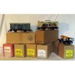 ETS 0 Gauge 7 x Mixed Freight Wagons Nos 406, 411, 417, 423, 427,433 and PEKL. Near Mint in