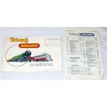 TRIANG Railways 1955 No 1 Catalogue with Price List. Dealers Stamp to Front Cover and Price List