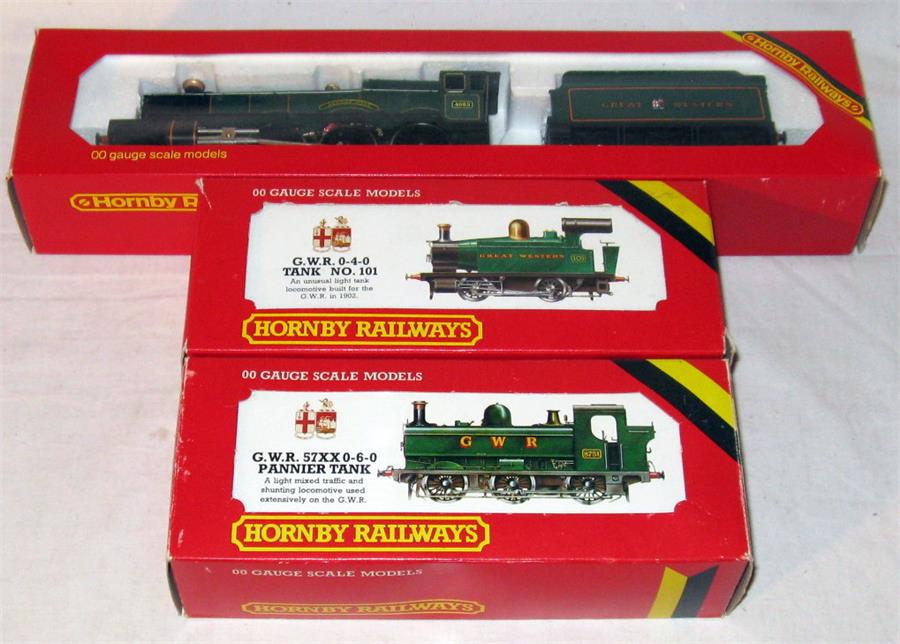 HORNBY 3 x GWR Green Locomotives - R759 4-6-0 'Albert Hall', R041 Class 57xx 0-6-0PT # 5751 and R077