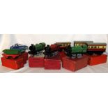 HORNBY 0 Gauge C/W MO, No 20 and 30 Models - 3 x MO 0-4-0 Locomotives - 2 x Green and a Red (all