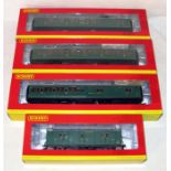 HORNBY 3 x Southern Green Maunsell Coaches and a Brake Van C Nos R4336A, 4329C and R4339C and VanC