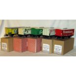 ETS 0 Gauge 5 x Closed Vans Nos 434, 441, 442, 443 and 454. Near Mint in Excellent Boxes. For