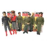 Three Hasbro Action Man Soldier modern re-issue figures, E/M and boxed. Together with 4 x unboxed