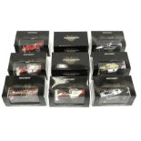 Nine Minichamps 1/43 scale World Champions Collection F1 models: #436 970003; #436 960005; #436