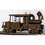 NWSL HO unpainted Brass Class 'A' 15T tee boiler 2 Truck Climax. Dulled Brass due to storage. The