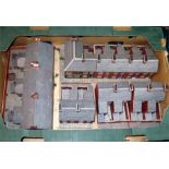 2 Trays of well made SUPERQUICK and other Card Kit Built Terraced and Semi Detached Houses for