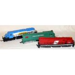 3 x American outline Diesel Locomotives - Mehano Train Line, Mantua Penin Central # 4301 and CRO New