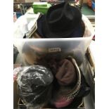 A large quantity of hats.