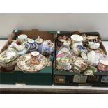 A mixed collection of tea sets.