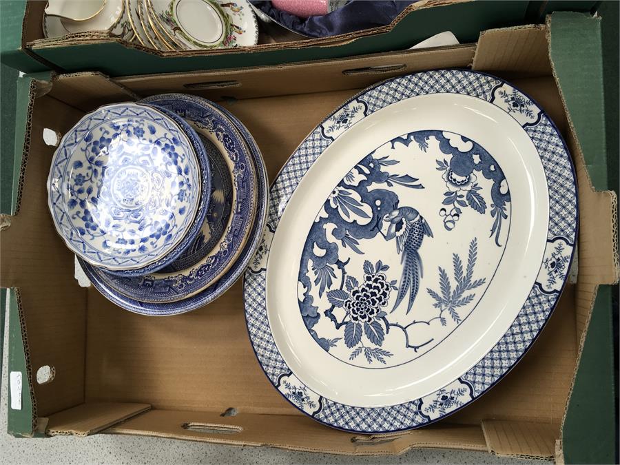 The residue of a tea/dinner service, Royal Stafford various blue and white plates and a boxed - Image 4 of 4