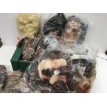 A box containing various fancy dress masks.