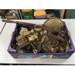 A box of brass ware.