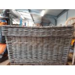 A wicker hamper.