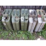 A set of five 20ltr jerry cans.