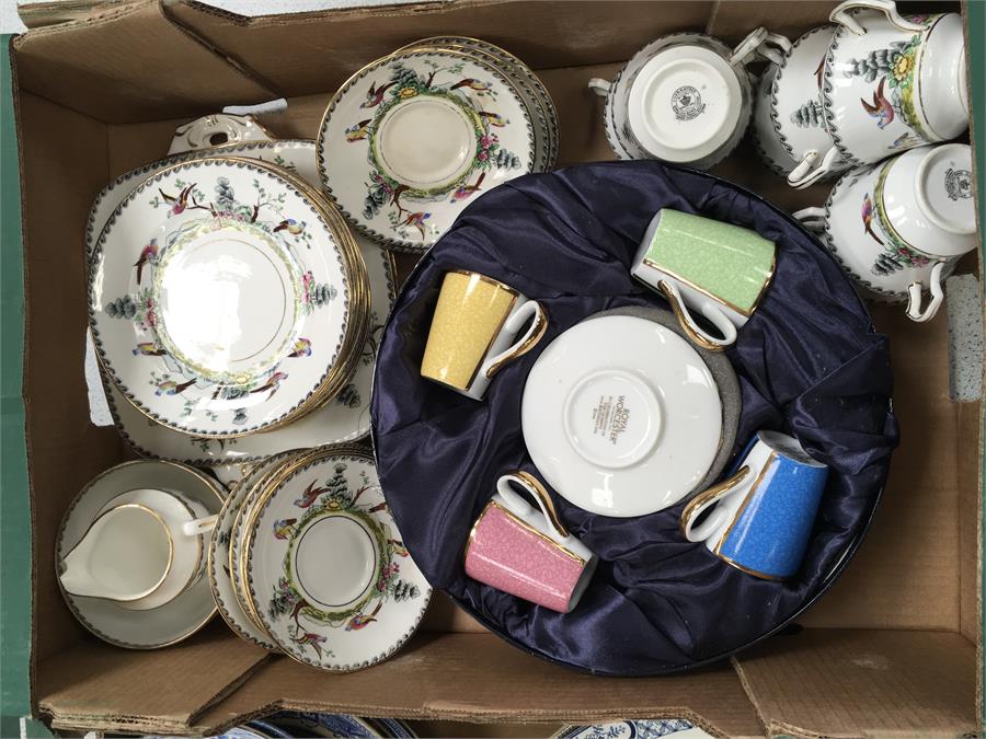 The residue of a tea/dinner service, Royal Stafford various blue and white plates and a boxed - Image 3 of 4