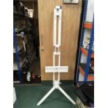 A large painted easel.