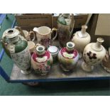 Various vases and jugs to include Toby.