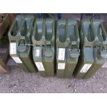 A set of four 20ltr jerrycans.