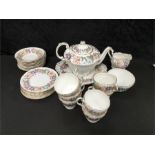 A Paragon china teaset, (one cup missing and one cup damaged).